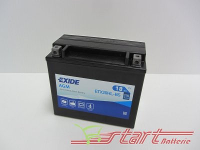 Exide ETX20HL-BS 12V 18Ah High Performance Harley-Davidson